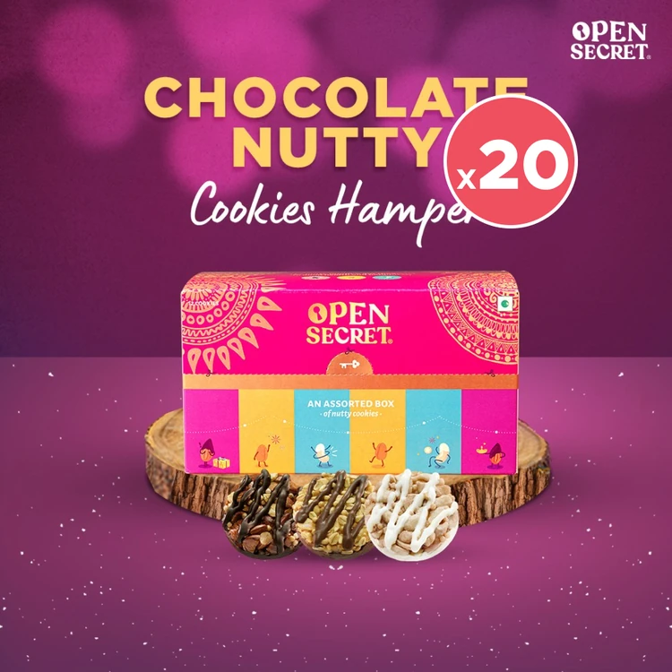 Open Secret Celebration Chocolate Biscuits Gift Pack (Zero Maida) - Pack of 20