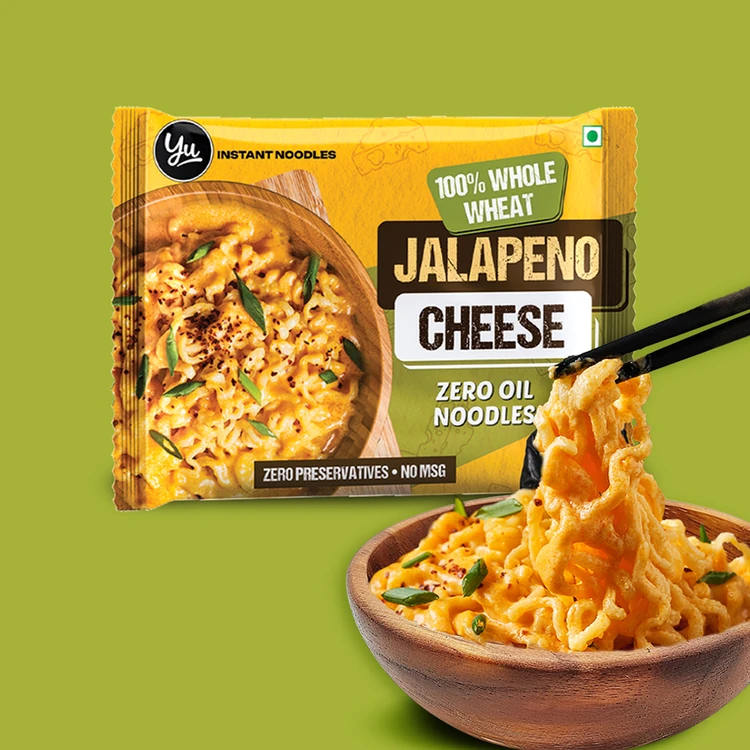 Yu 100% Whole Wheat Jalapeno Cheese Instant Noodles