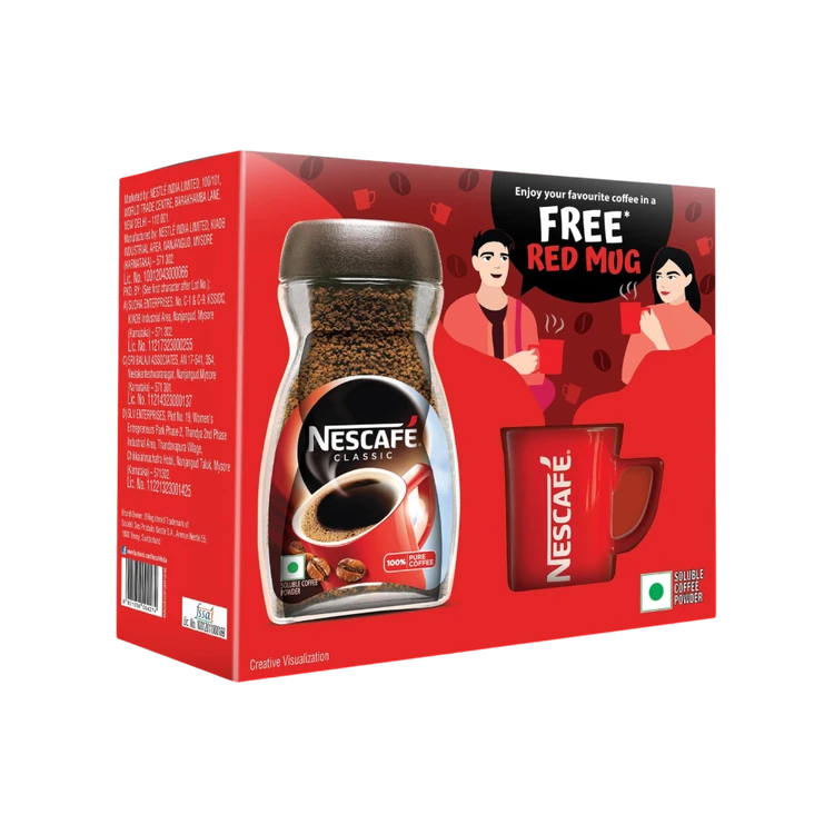 Nescafe Classic Instant Coffee - With Free Red Mug