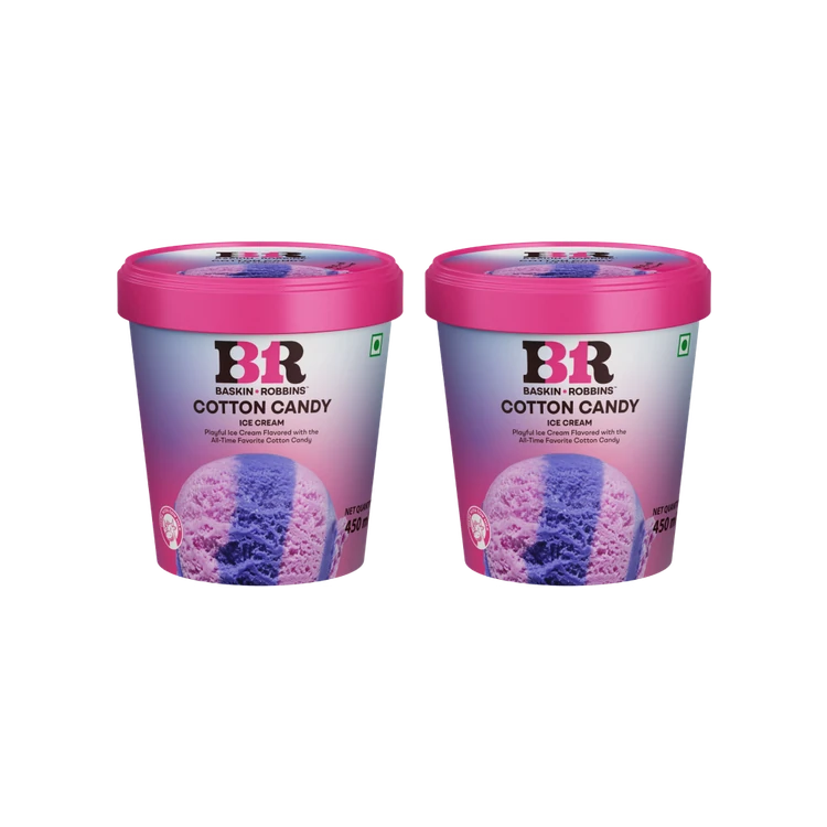Baskin Robbins Cotton Candy Ice Cream Tub - Pack of 2