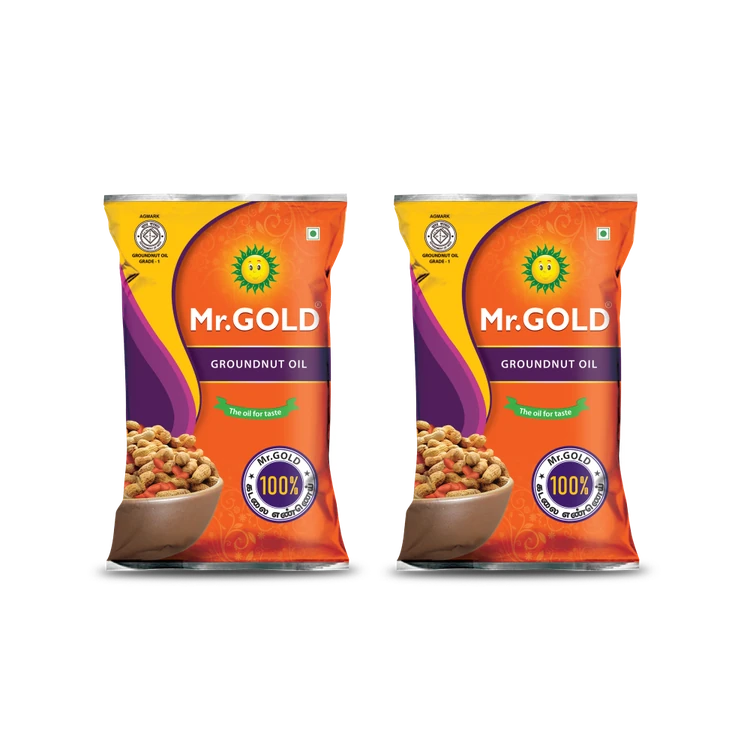 Mr. Gold Groundnut Oil - Pack of 2 (Kadale Enne)