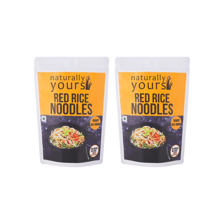 Naturally Yours Red Rice No Onion No Garlic Noodles - Pack of 2
