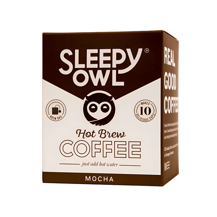 Sleepy Owl Mocha Hot Brew Coffee Bags