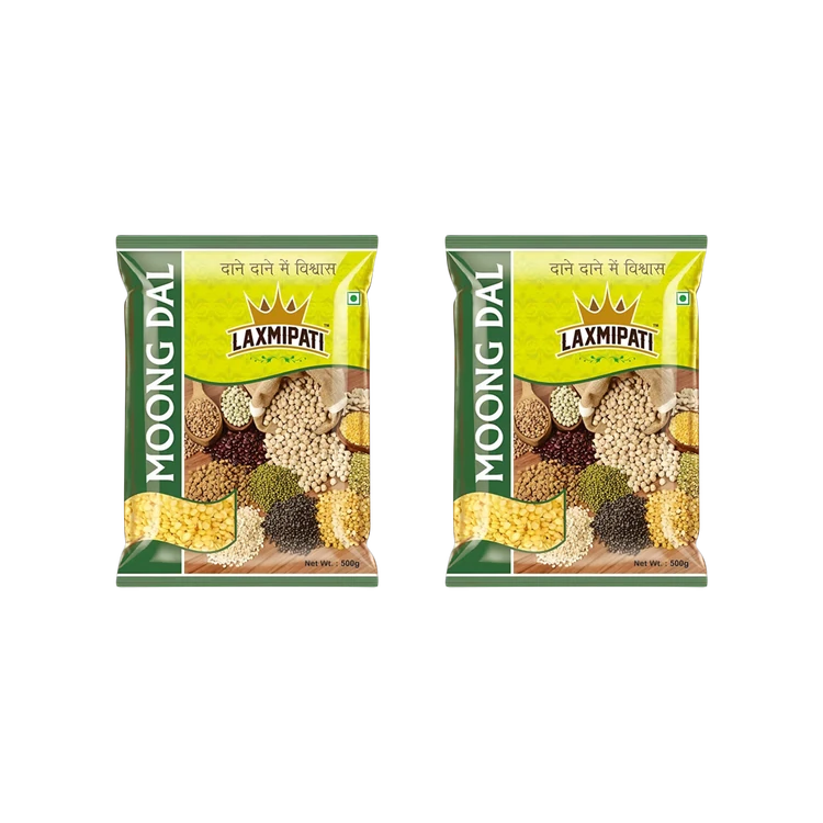 Laxmipati Yellow Moong Dal (Dhuli) - Pack of 2 (Hesaru Bele)