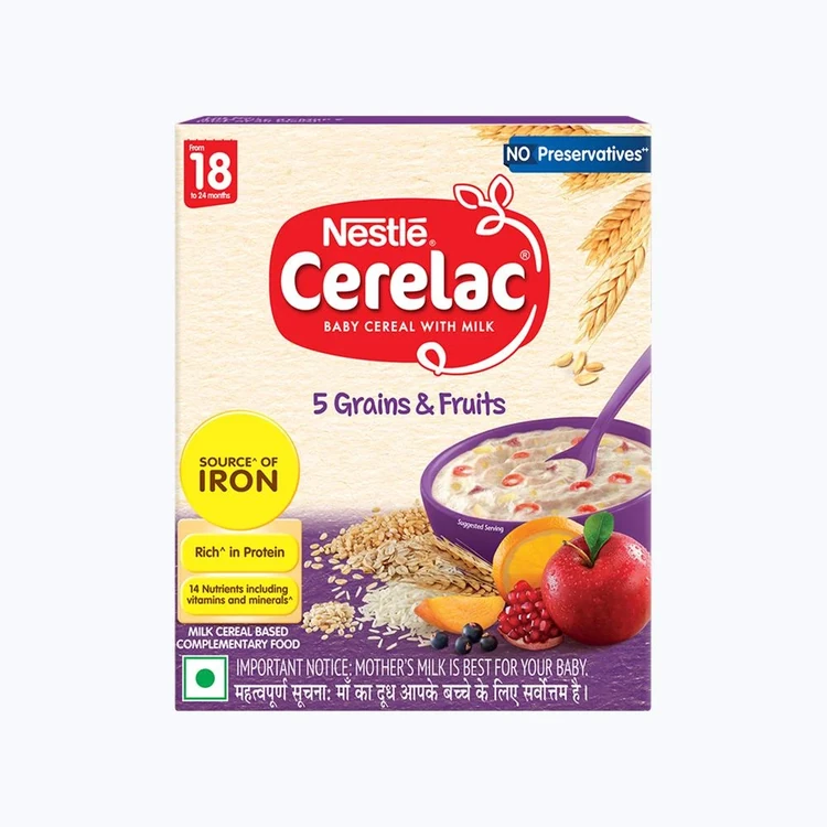 Nestle Cerelac 5 Grains & Fruits Baby Cereal (18 to 24 months)