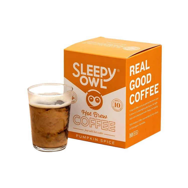 Sleepy Owl Pumpkin Spice Hot Brew Coffee Bags