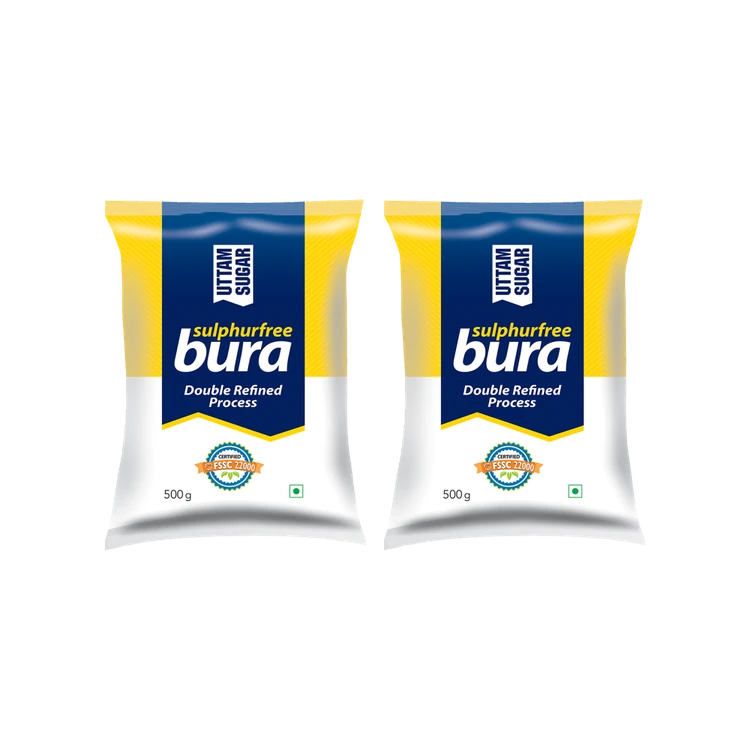 Uttam Sugar Sulphurfree Sugar Powder (Bura) - Pack of 2 (Sakkare Pudi)