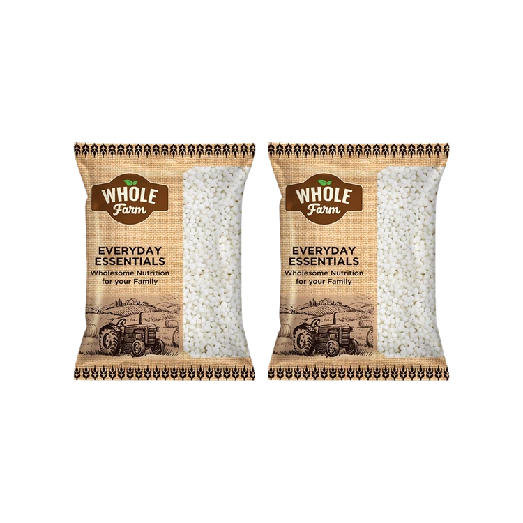 Whole Farm Premium Big Sabudana/Badadana/Sago - Pack of 2 (Dodda Sabakki)
