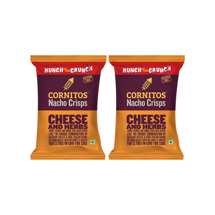 Cornitos Cheese & Herbs Nachos - Pack of 2