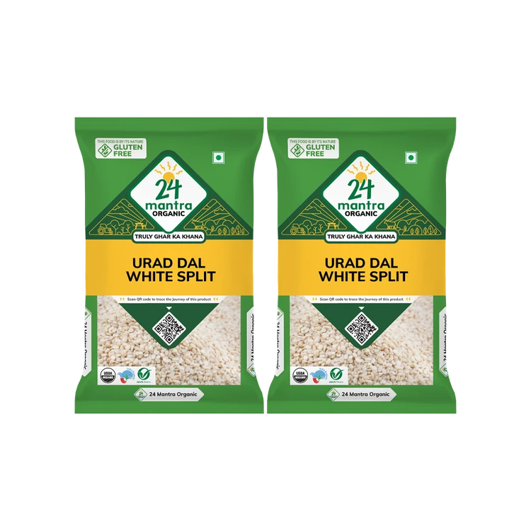24 Mantra Organic Urad Dal (Dhuli) Split - Pack of 2