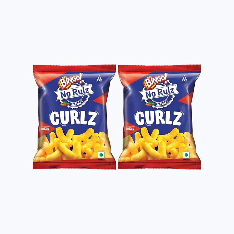 Bingo Baked No Rulz Masala Curlz Puffs - Pack of 2