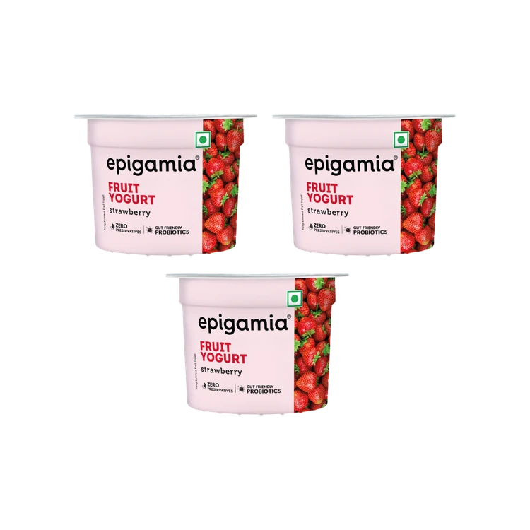 epigamia Strawberry Yogurt - Pack of 3