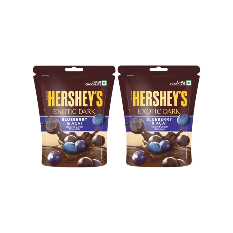 Hershey's Exotic Dark Dark Chocolate Pack (Blueberry & Acai) - Pack of 2