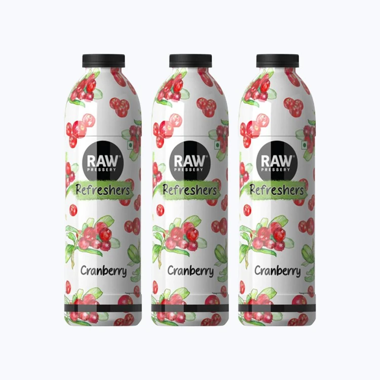 Raw Pressery Refreshers Cranberry Juice - Pack of 3