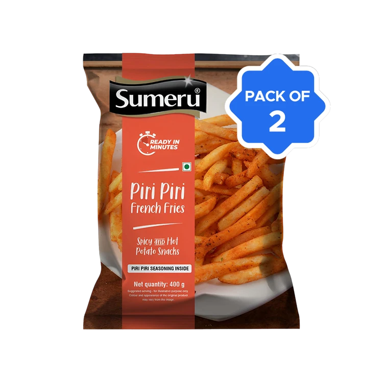 Sumeru Masala Piri Piri French Fries (Frozen) - Pack of 2