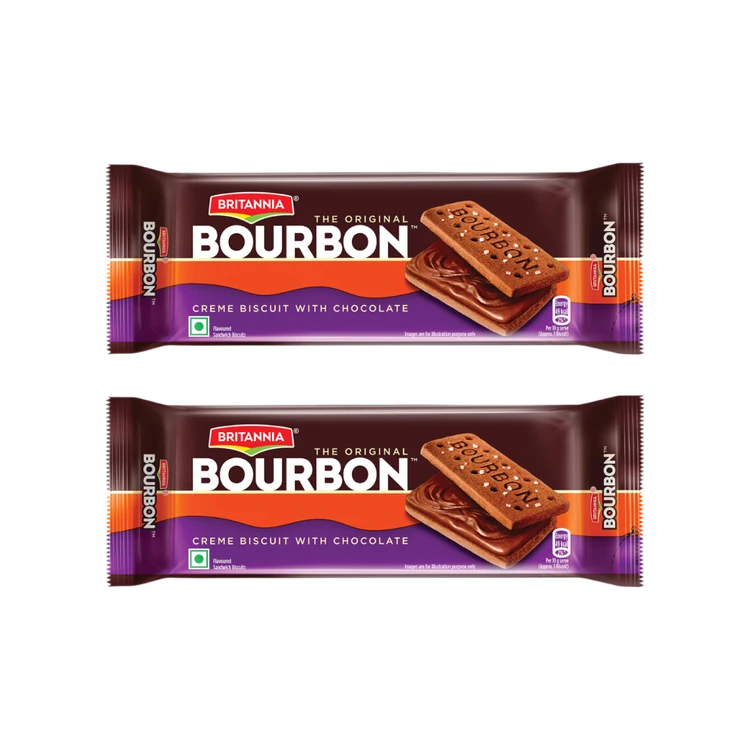 Britannia Original Bourbon Creme Biscuit - Pack of 2