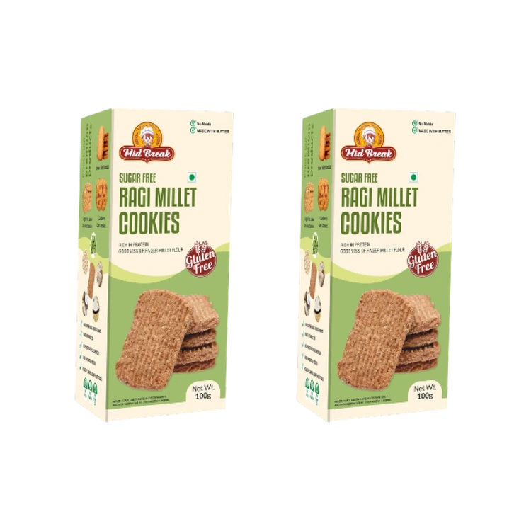 Mid Break Sugar Free Ragi Millet Cookies
