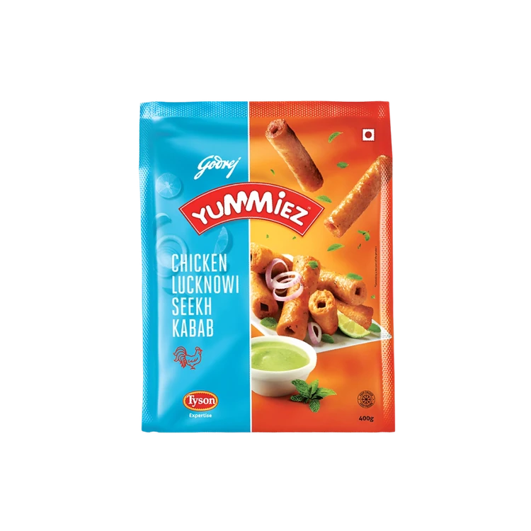 Godrej Yummiez Lucknowi Chicken Seekh Kebab (Frozen)