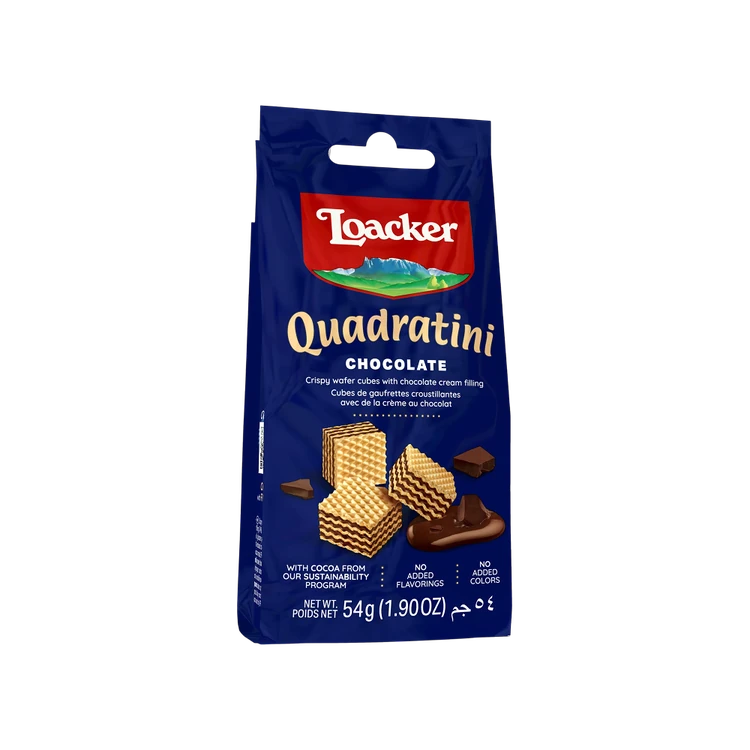 Loacker Quadratini Chocolate Wafer Cube