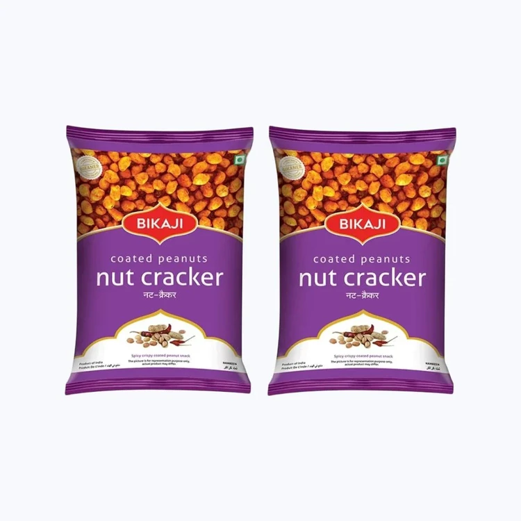 Bikaji Nut Cracker Coated Peanuts - Pack of 2