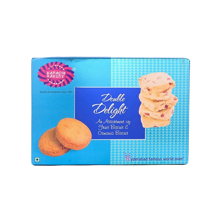 Karachi Bakery Double Delight Fruit & Osmania Bakery Cookies