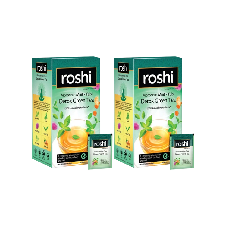Roshi Detox Green Tea Bags - Pack of 2