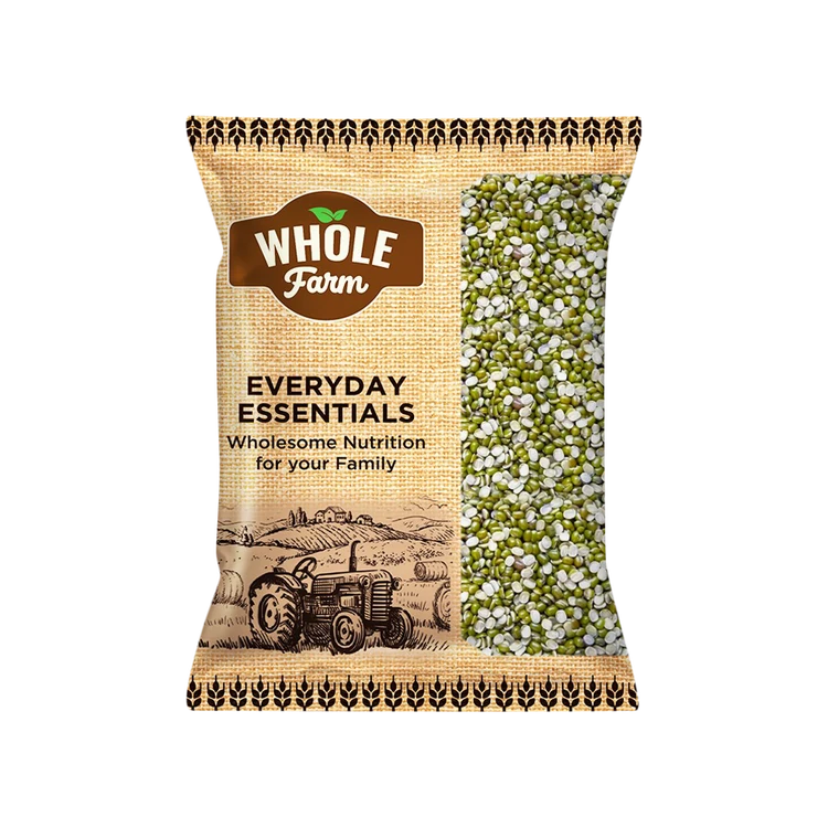 Whole Farm Premium Green Moong Dal (Chilka) (Hesaru Kalu)