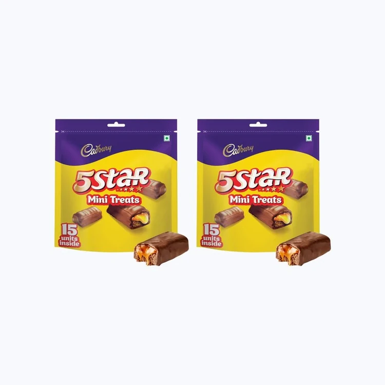 Cadbury 5 Star Mini Treats Filled Bar Chocolate Pack - Pack of 2