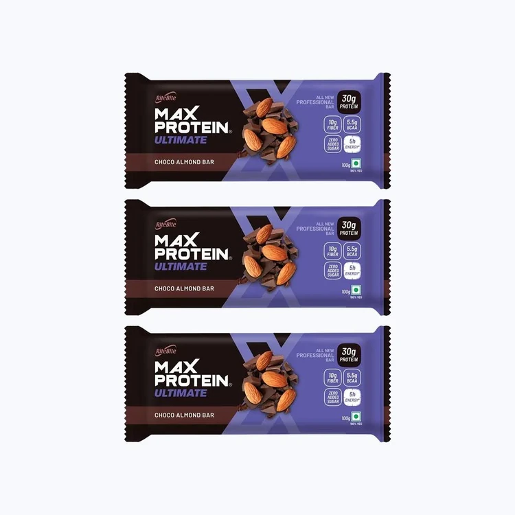 RiteBite Max Protein Choco Almond 30 g Protein Bar - Pack of 3