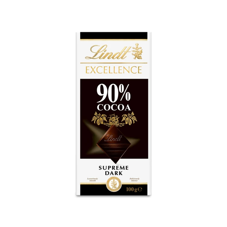Lindt Excellence 90% Cocoa Supreme Dark Chocolate Bar