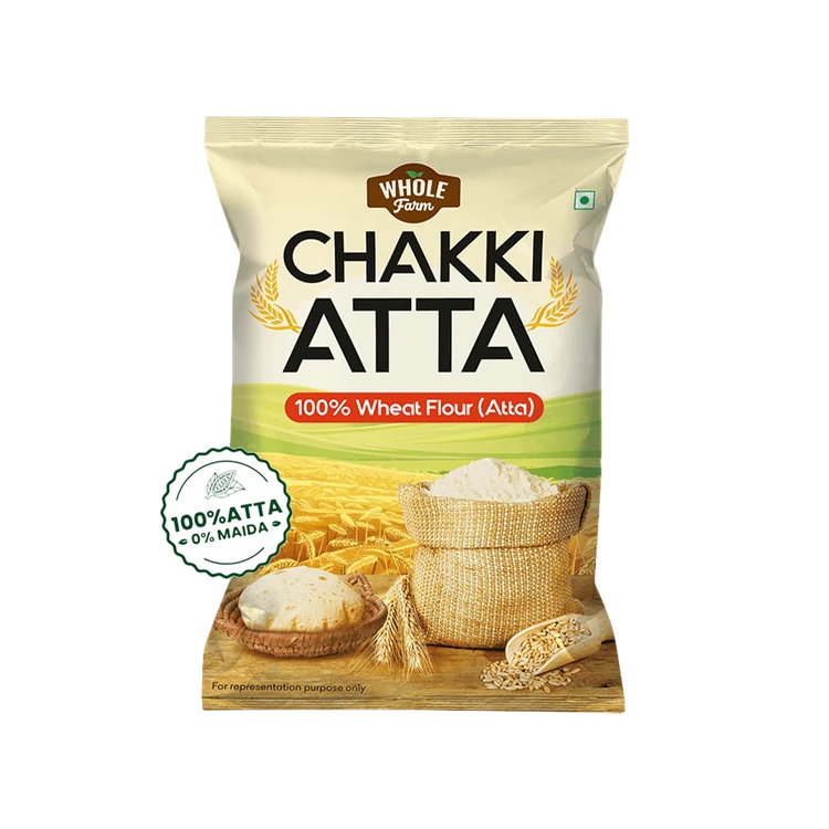 Whole Farm Chakki Atta (100% Atta, 0% Maida) (Godihittu)
