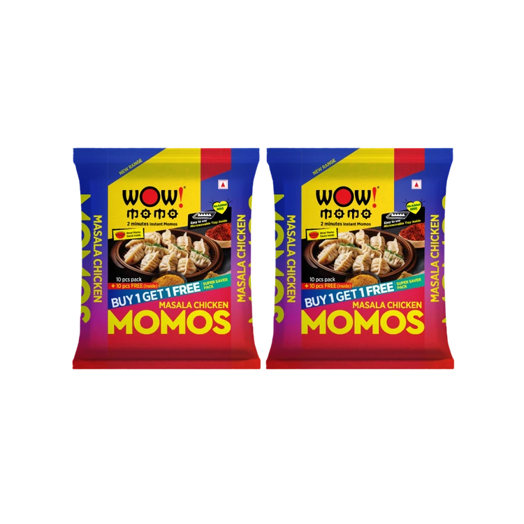 Wow! Momo Masala Chicken Momos - Buy 1 Get 1 Free - Pack of 2