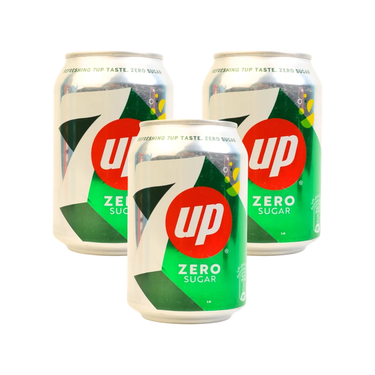 7UP Zero Sugar Soft Drink - Pack of 3