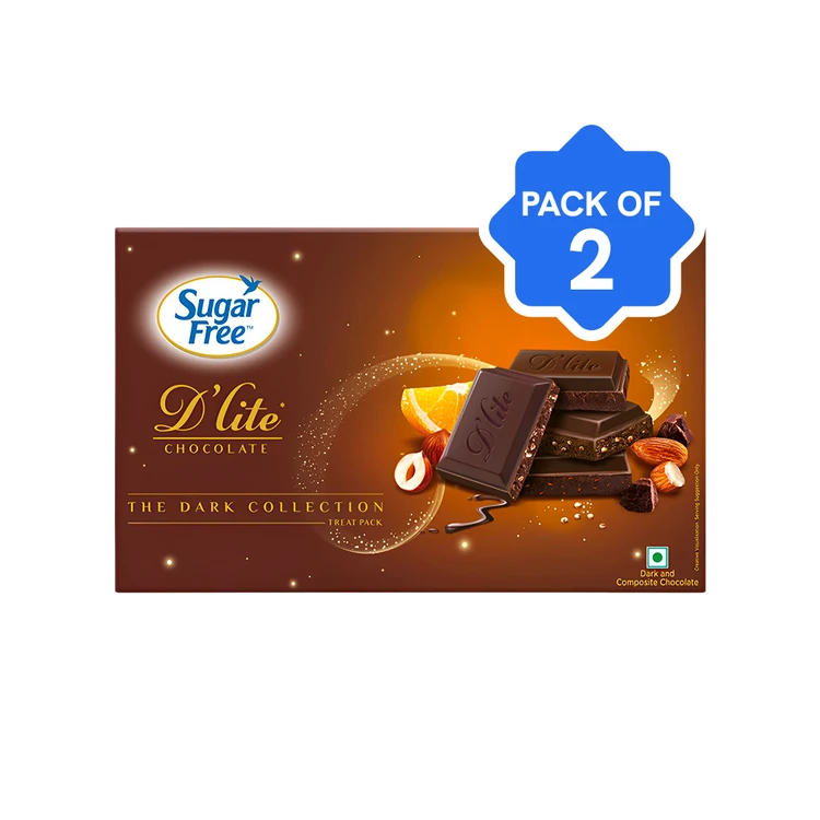 Sugar Free D'Lite The Dark Collection Assorted Chocolate Gift Pack - Pack of 2