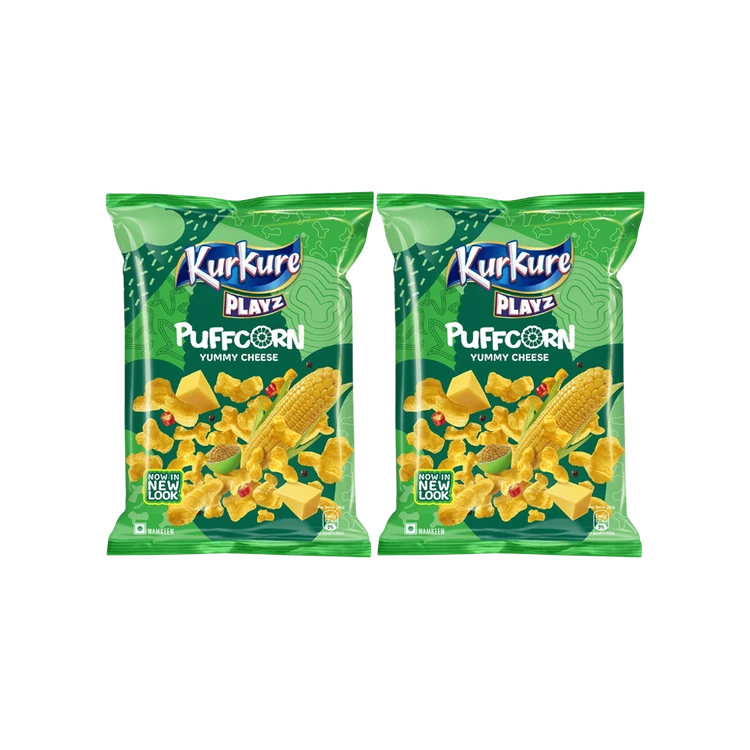 Kurkure Playz Puffcorn Yummy Cheese Puffs - Pack of 2