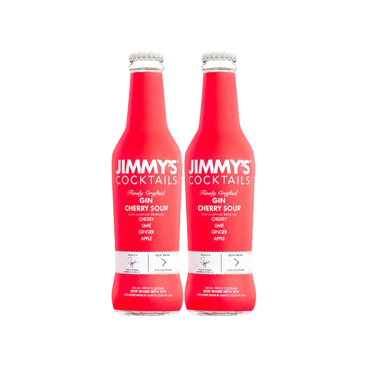 Jimmy's Gin Cherry Sour Cocktail Mix - Pack of 2