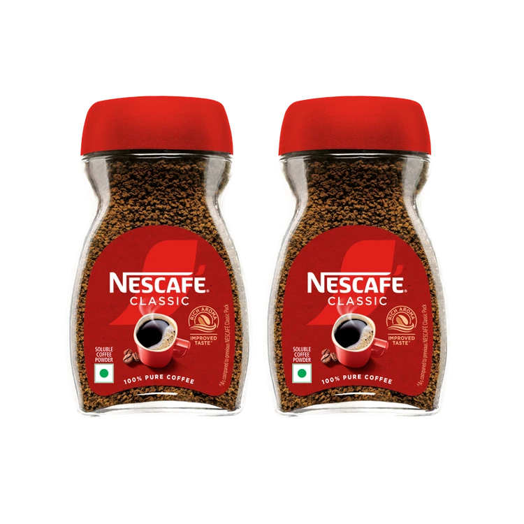 Nescafe Classic - 100% Pure Instant Coffee Powder - 45 g - Pack of 2