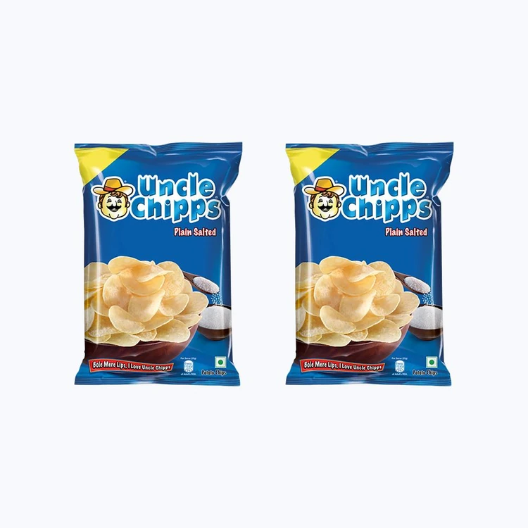 Uncle Chipps Plain Salted Potato Chips - Pack of 2
