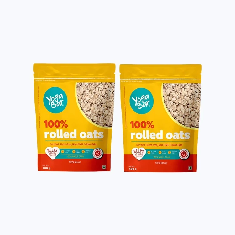 Yoga Bar Premium Golden Rolled Oats (Gluten Free) - Pack of 2