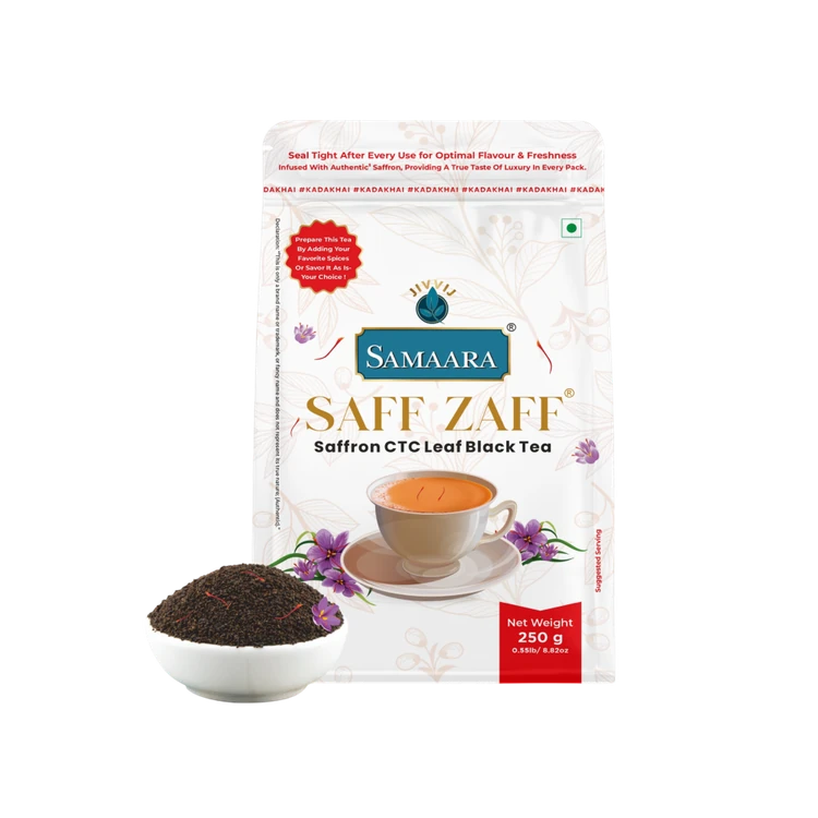 Jivvij Samaara Saff Zaff Saffron CTC Leaf Black Tea