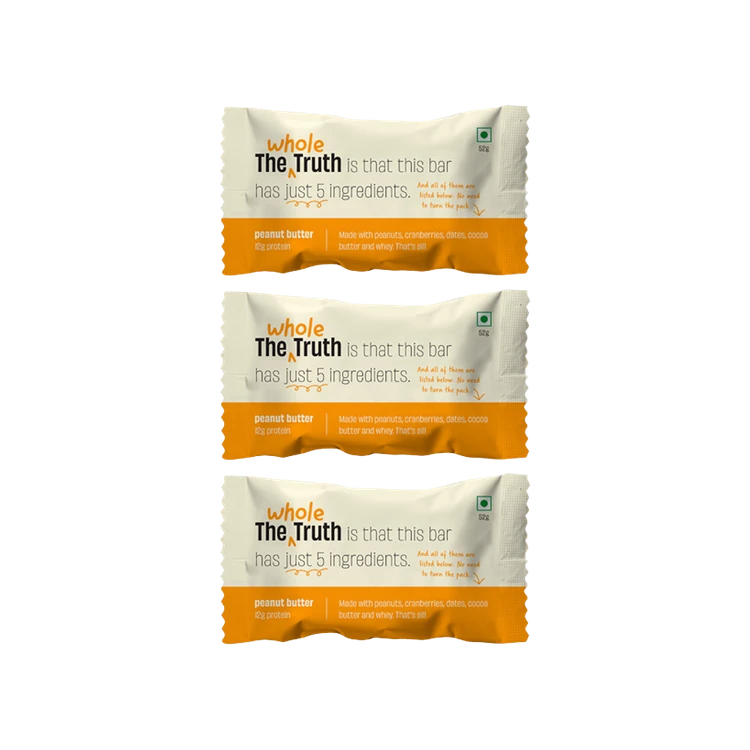 The Whole Truth Peanut Butter Protein Bar - Pack of 3
