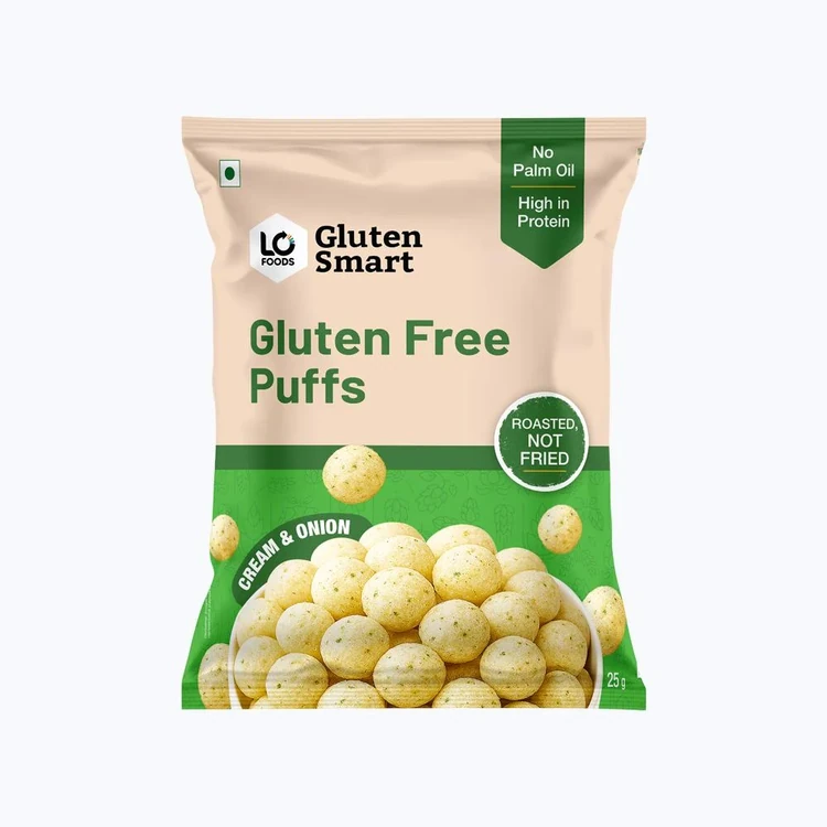 Lo! Foods Gluten Free Cream & Onion Puffs (High Protein)