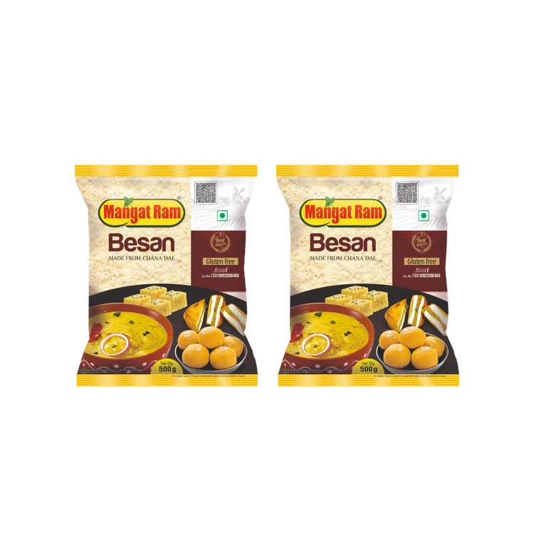 Mangat Ram Gluten Free Besan - Pack of 2 (Kadale Hittu)