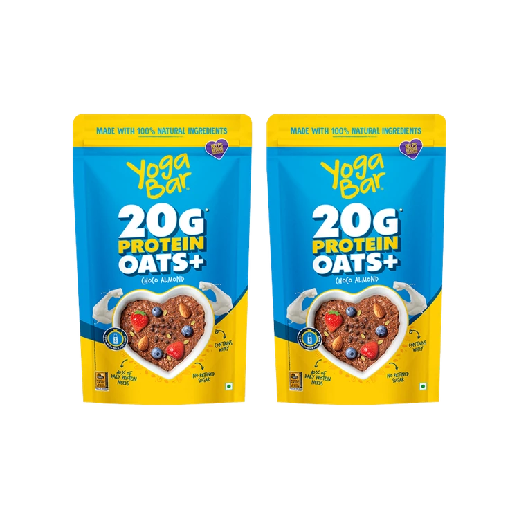 Yoga Bar High Protein Oats (Choco Almond) - Pack of 2