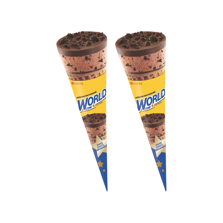 Havmor World Swiss Brownie Ice Cream Cone - Pack of 2