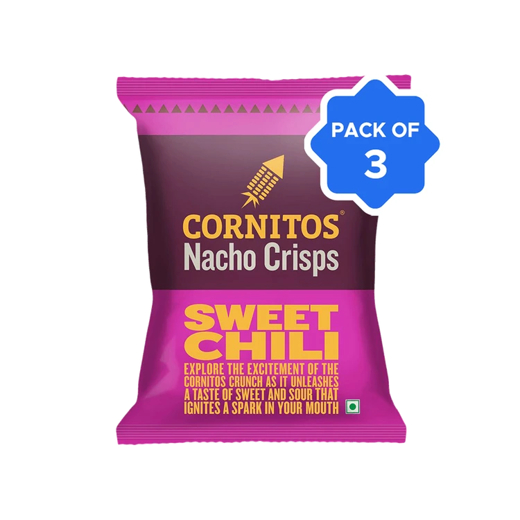 Cornitos Sweet Chilli Nachos Crisps - Pack of 3