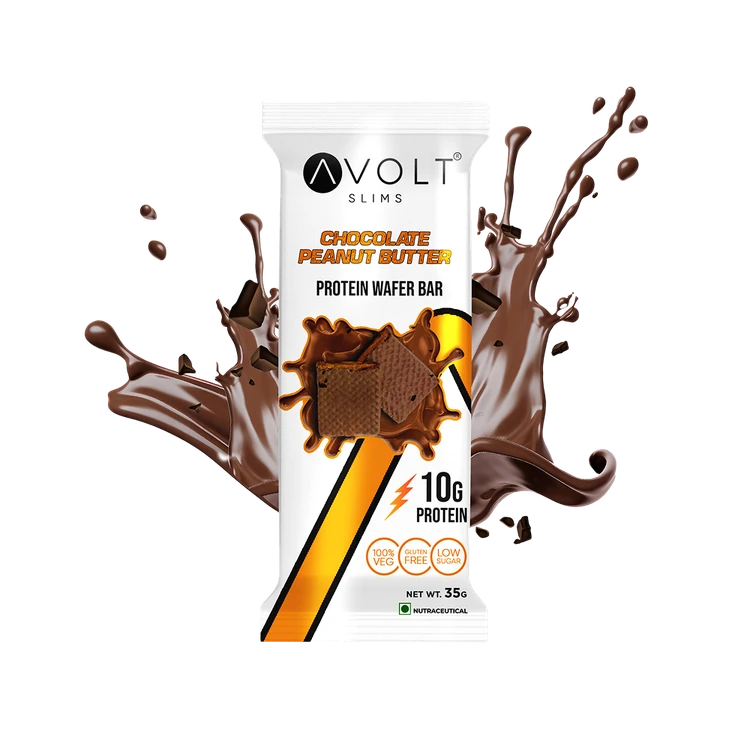 Avolt Slims Chocolate Peanut Butter Protein Wafer Bar