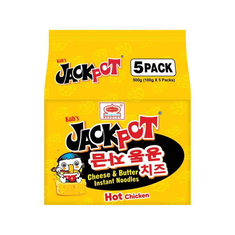 Kab's Jackpot Hot Chicken Flavoured Instant Noodles (Cheese & Butter)