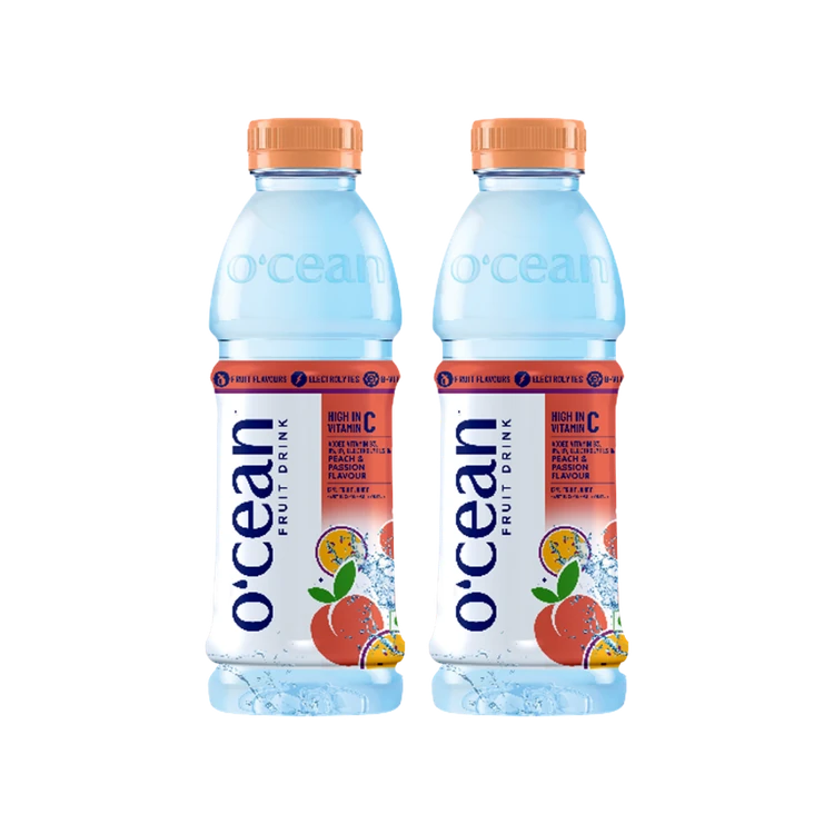 O'cean Peach & Passion Fruit Flavoured Water - Pack of 2