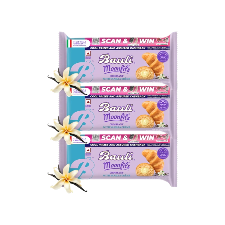 Bauli Moonfils Vanilla Crème Soft Croissant - Pack of 3